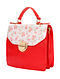 Red Handcrafted Printed Faux Leather Shoulder Bag
