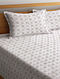 Grey Handwoven Cotton King Size Bedcover with Pillow Covers (Set of 3)