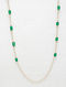 Green Gold Tone Beaded Mask Chain Cum Necklace