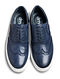 Blue Handcrafted Genuine Leather Shoes for Men