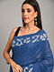 Blue Handwoven Jamdani  Cotton Saree