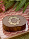 Golden Mandala Oval Wooden Tea Caddy (L- 6in ,W-4in ,H- 1.85in)