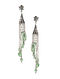 Green Kundan Silver Jhumki Earrings With Emerald