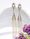 White Kundan Silver Jhumki Earrings With Pearls