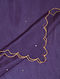 Purple Embroidered Chanderi Silk Kurta with Pants and Organza Dupatta(Set of 3)
