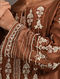 Brown Embroidered Chanderi Silk Kurta