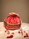 Red Handcrafted Silk Potli