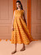 Yellow Chanderi Sleeveless Dress