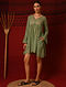 Mint Green Cotton Dress with Gathers