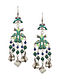 Tribal Silver Earrings With Lapis 