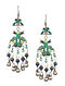 Tribal Silver Earrings With Turquoise And Lapis 