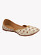 White Handcrafted Genuine Leather Juttis