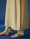 Olive Green Silk Chanderi Kurta with Cotton Lining and Gota Embroidery