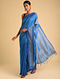 Blue Mangalgiri Embroidered Cotton Silk Saree