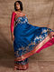 Blue Benarasi Handloom  Silk Saree With Zari