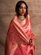 Pink Benarasi Handloom  Silk Saree With Zari