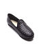 Black Handwoven Genuine Leather Loafers