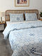 Blue Cotton Wily Kaleidoscope Single Duvet Cover (L-90in, W-60in)