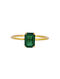 Green Gold Ring With Emerald For Kids