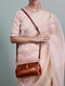 Peach Handcrafted Genuine Leather Sling Bag