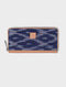 Blue Handcrafted Ikat Genuine Leather Wallet