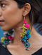 Multicolor Handcrafted Earrings with Mirrors