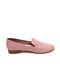 Pink Handwoven Genuine Leather Loafers