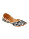 Silver Handcrafted Glitter Leather Juttis For Girls