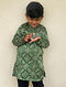 Green Mashru Silk Kurta