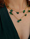 Green Gold Plated Handcrafted Necklace with Jade