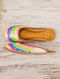 Multicolored Handcrafted Sequinned Crepe Leather Mojaris