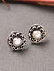 Sterling Silver Studs Earrings with Cultured Freshwater Pearl