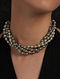 Grey Pearl Beaded Handcrafted Necklace with Swarovski