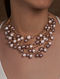 Gold Plated Handcrafted Necklace with Swarovski and Pearls