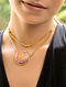 Gold Polki Diamond Necklace With Natural Ruby