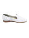 White Handwoven Genuine Leather Shoes