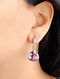 Purple Gold Earrings With Amethyst 