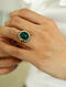 Green Gold Plated Handcrafted Adjustable Ring