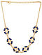 Blue Gold Plated Handcrafted Necklace with Swarovski and Pearls