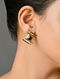 Brown Gold Plated Handcrafted Earrings with Swarovski
