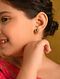 Green Gold Tone Handcrafted Studs for Kids
