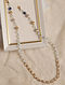 Blue Gold Plated Handcrafted Maskchain With Pearls