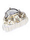 White Handcrafted Sequinned Silk Clutch