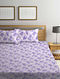Purple Cotton Double Bedsheet with Pillow Covers