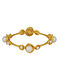 Gold Plated Handcrafted Bangle with Pearls