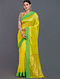 Yellow Handwoven Chanderi Silk Saree