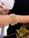Gold Plated Handcrafted Bracelet with Pearls
