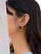 Purple Gold Plated Handcrafted Earrings with Duzy