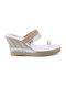 Silver Gold Handcrafted Faux Leather Kolhapuri Wedges
