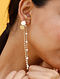 Gold Plated Handcrafted Earrings with Pearls